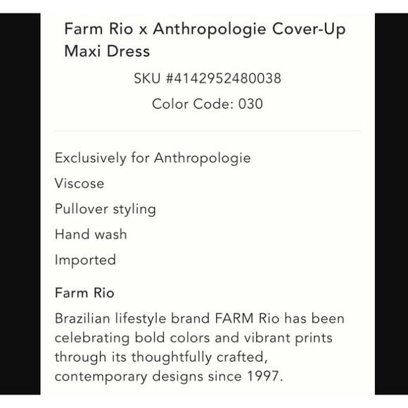 Farm Rio Anthropologie Cover-up Maxi Dress L Green Tassel Tropical Resort Beach - Picture 13 of 15